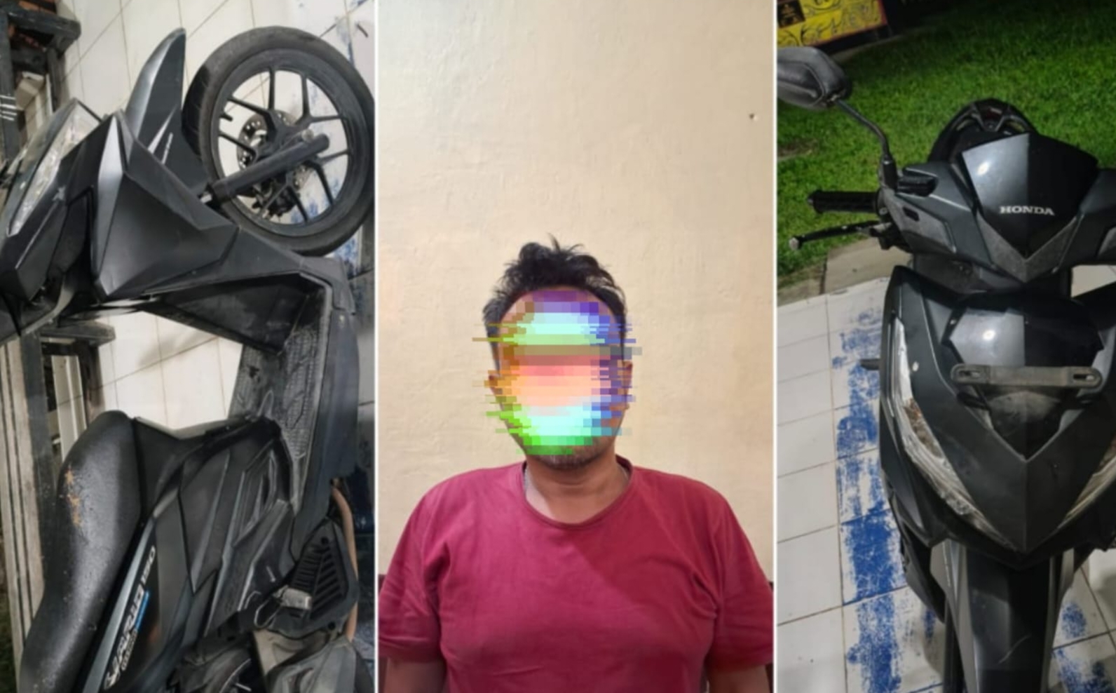 Menantu di Tanjung Raja Ogan Ilir Nekat Curi Motor Mertua yang Terparkir di Teras Rumah, Kini Ditangkap Polisi