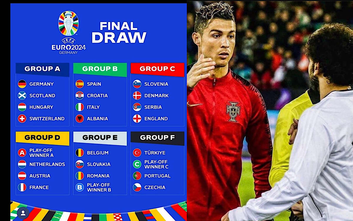 Piala Eropa 2024 Diundi, Spanyol Masuk Grup Maut Bareng Kroasia dan Italia, Ronaldo Bertemu Mohamed Salah  