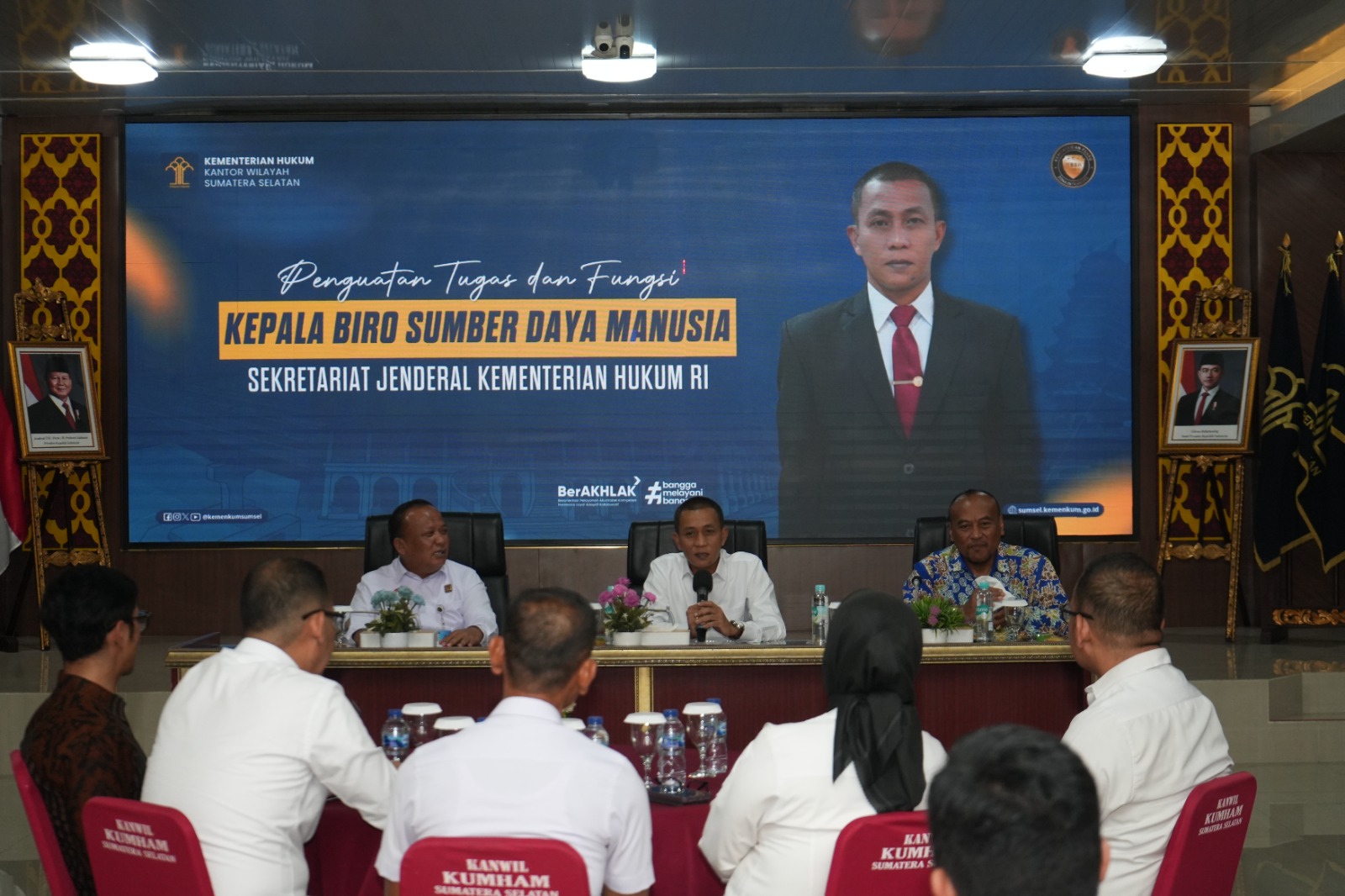 Perkuat Pelaksanaan Tusi, Karo SDM dan Irwil IV Berikan Penguatan kepada Pegawai Kemenkum Sumsel