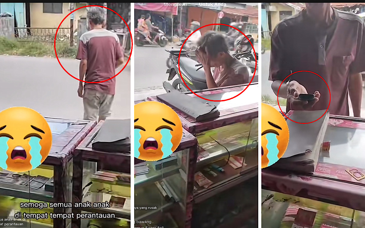 Bapak Ini Bolak Balik ke Counter Minta Betulin Handphonenya yang Rusak, Ternyata Ada Kisah Sedih 3 Hari Itu? 