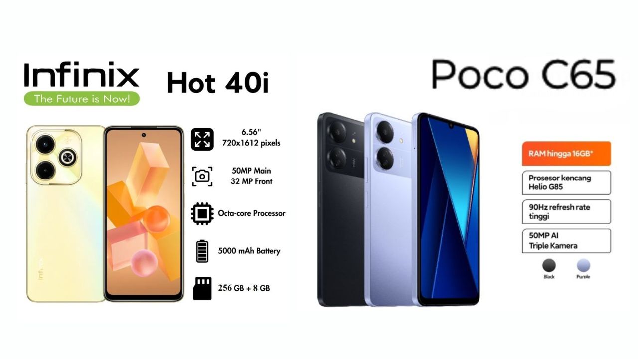 Infinix Hot 40i dan POCO C65 Rekomendasi HP Canggih dengan Performa Gaming Harga di Bawah Satu Jutaan 