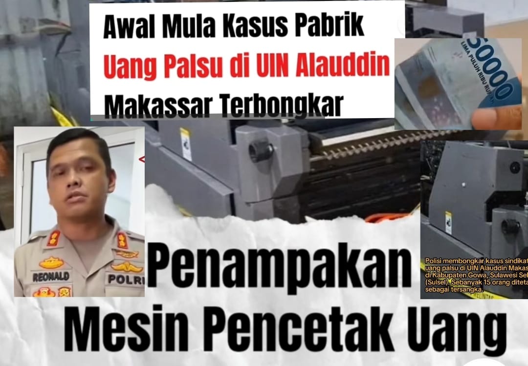 Sindikat Uang Palsu Meluas, Giliran Polisi Bekuk Kepala Perpustakaan UIN Alauddin Makassar,Tersangka Bertambah