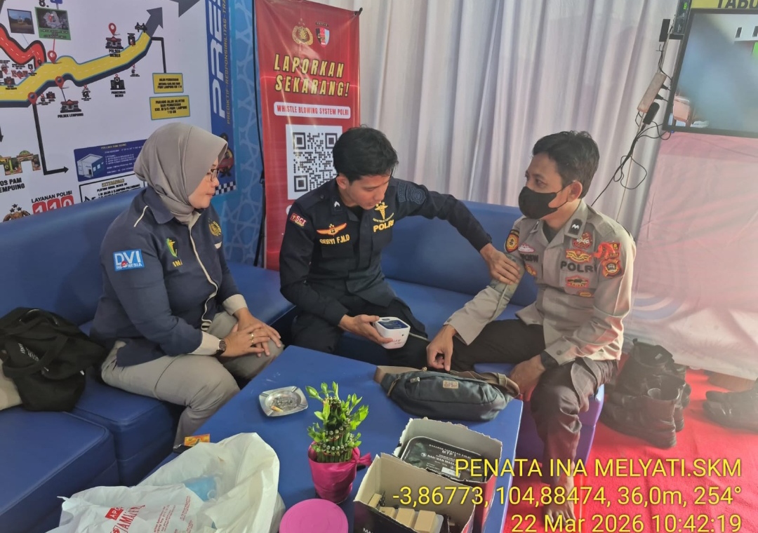 Jaga Stamina di Lapangan, Polres OKI Periksa Kesehatan Personel Ops Ketupat Musi 2026