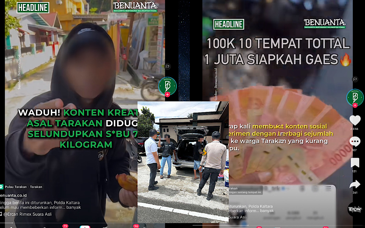 Warganet Terkejut Konten Kreator Tarakan Diduga Terlibat Kasus 74 Kg Sabu, Netizen Sebut Inisial Daniel Costa 