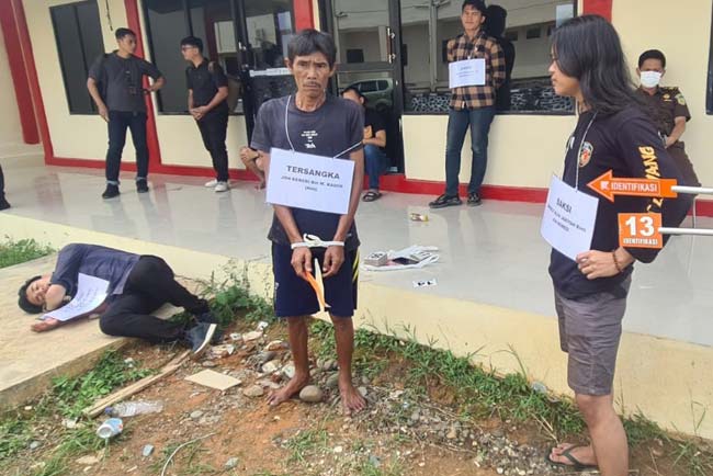 Kasus Pembunuhan Ayah di Empat Lawang Gegara Telur Ayam Direkontruksi Ulang Polisi