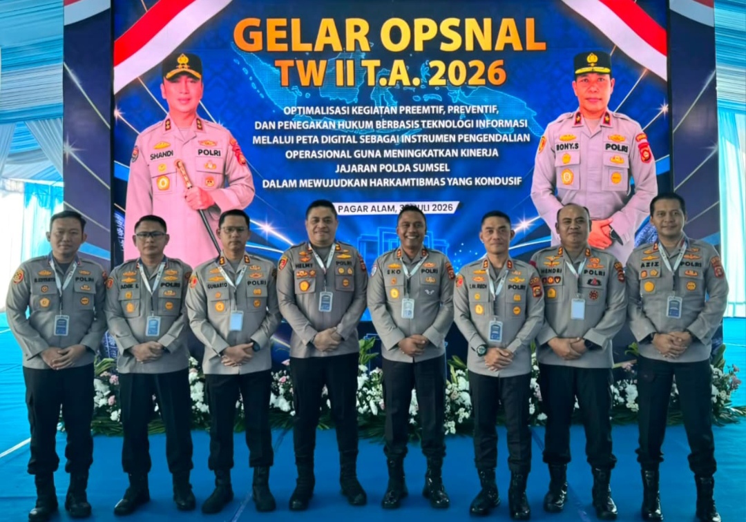 Kapolres OKI Hadiri Gelar Operasional TW II Polda Sumsel, Tekankan Penguatan Citra Positif