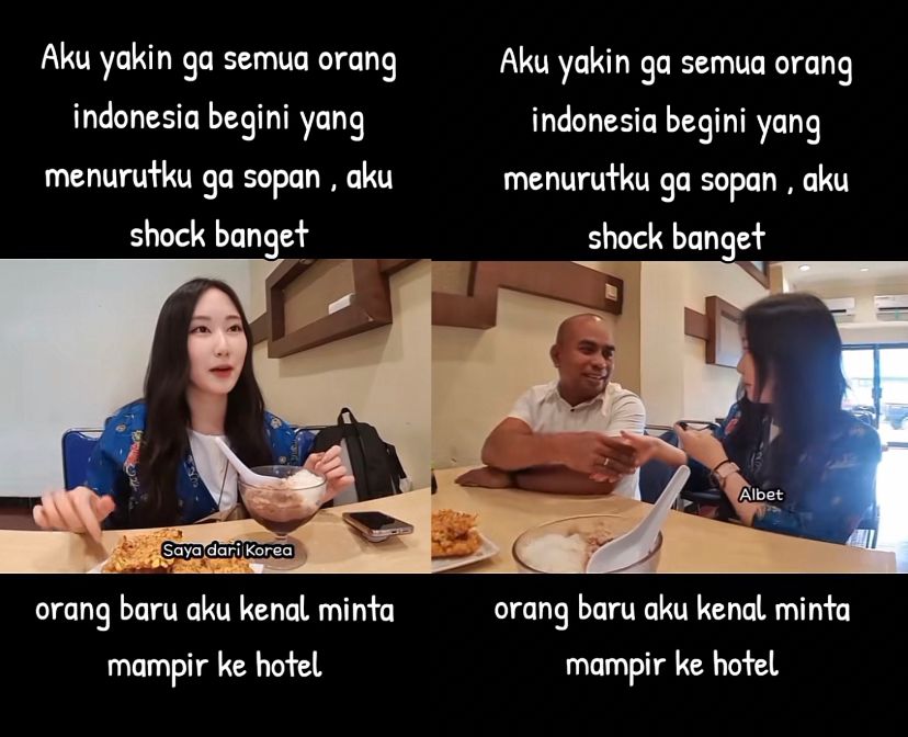 Ini Tampang Om Botak yang Lecehkan Youtuber Korea Jiah di Restoran Manado, Netizen: Bikin Geram dan Malu! 
