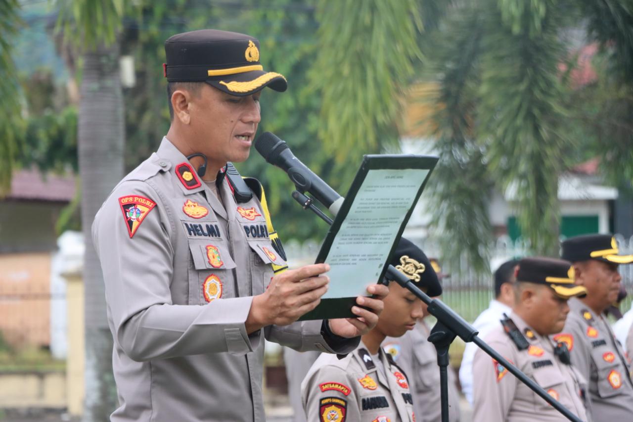 Wakapolres Ogan Ilir Ingatkan Personel Hindari Bentuk Pelanggaran Sekecil Apapun yang Rusak Citra Polri