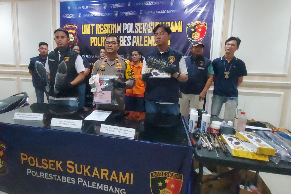 Sindikat Curanmor di Wilayah Sukarami Palembang Ditangkap, Hasil Curian Dimodifikasi dan Dijual ke Muba