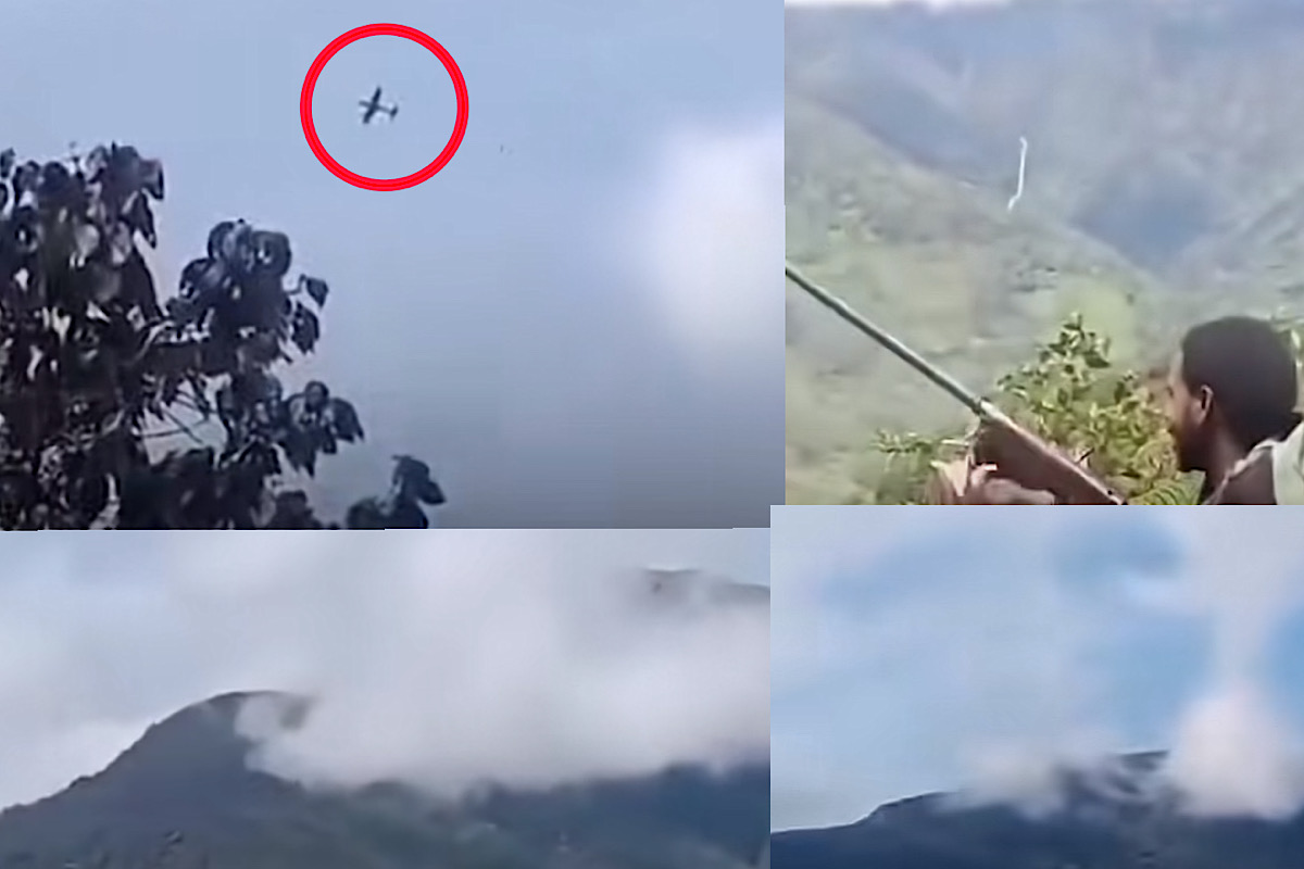 Viral Video OPM Minta Tolong Dunia Internasional Saat Markasnya Dibombardir TNI 