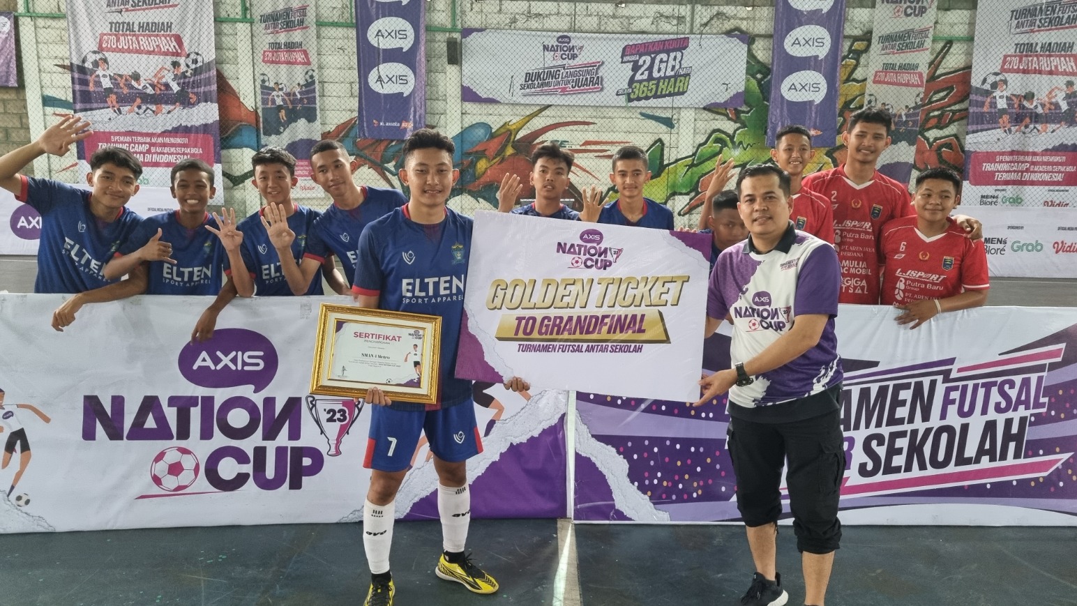 Usai Sisihkan 280 Sekolah, SMAN 4 Metro Lampung Rebut Tiket Final Turnamen Futsal AXIS Nation 2023