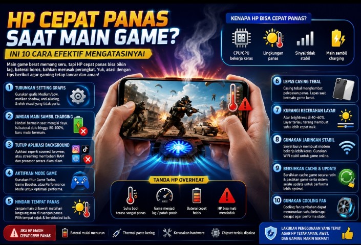 HP Cepat Panas Saat Main Game? Ini 10 Cara Efektif Mengatasinya Agar Tetap Lancar dan Aman