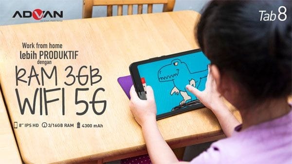 Advan Tab 8 Jadi Rekomendasi Tablet Super Murah yang Miliki Spesifikasi Memadai Untuk Multitasking