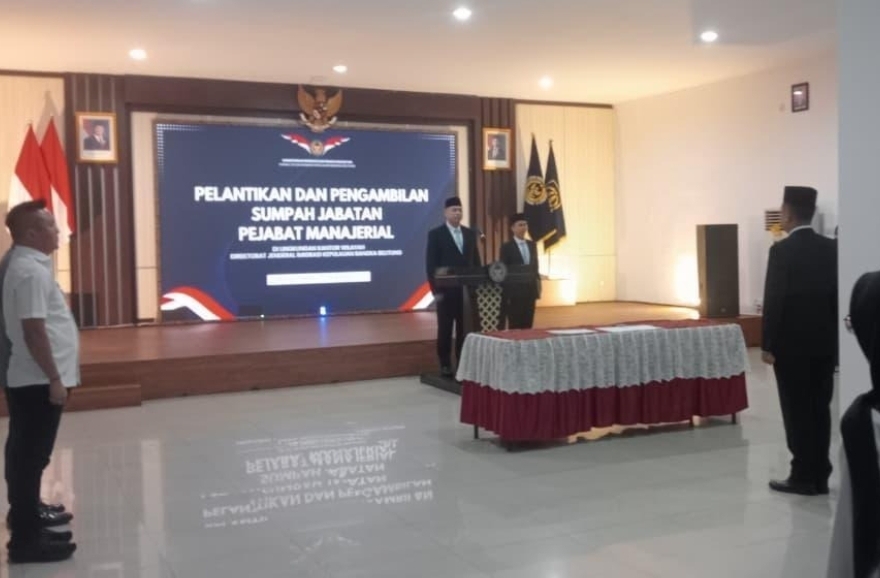 Sinergi Antarunit Kerja, Kanwil Kemenkum Babel Hadiri Pelantikan Pejabat Manajerial Imigrasi