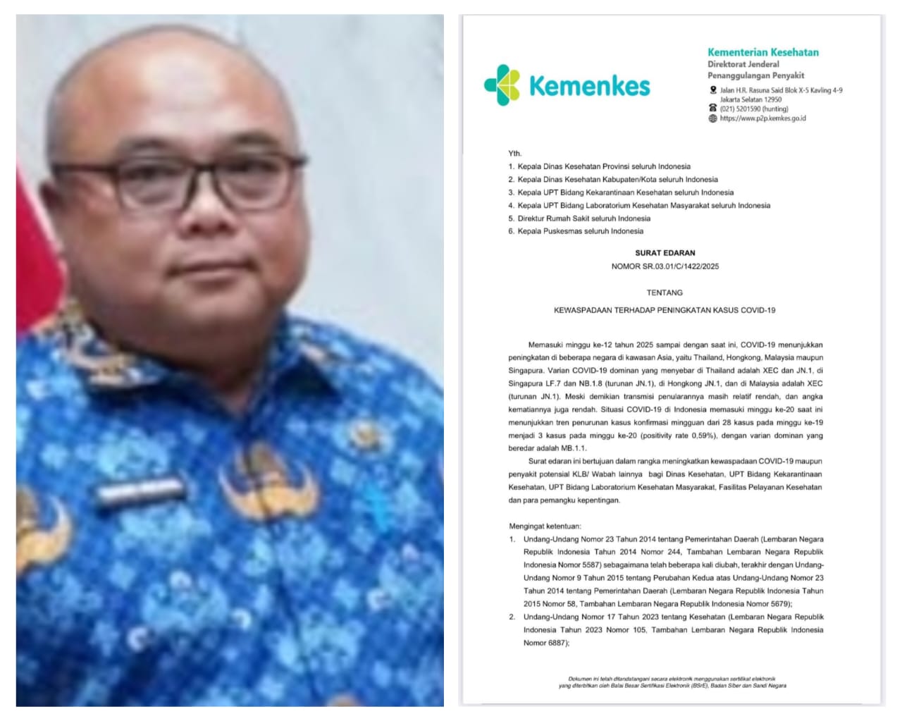 Dinkes Ogan Ilir Siapkan Surat Edaran Terkait Covid-19, Puskesmas Harus Jadi Garda Terdepan