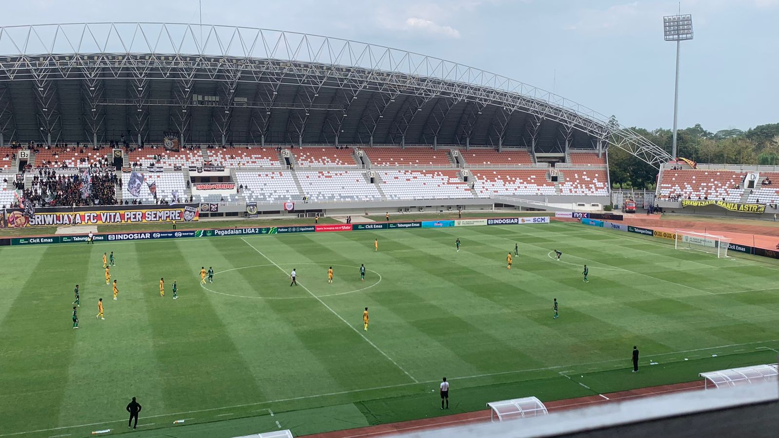 Babak Pertama Pegadaian Liga 2 Sriwijaya FC vs PSKC Cimahi, Skor Imbang 1-1 