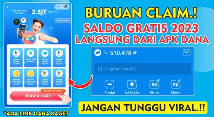 Ambil Sekarang! Aplikasi DANA Bagi Cuan Gratis Rp400.000 ke Penggunanya, Tanpa Syarat Langsung Cair