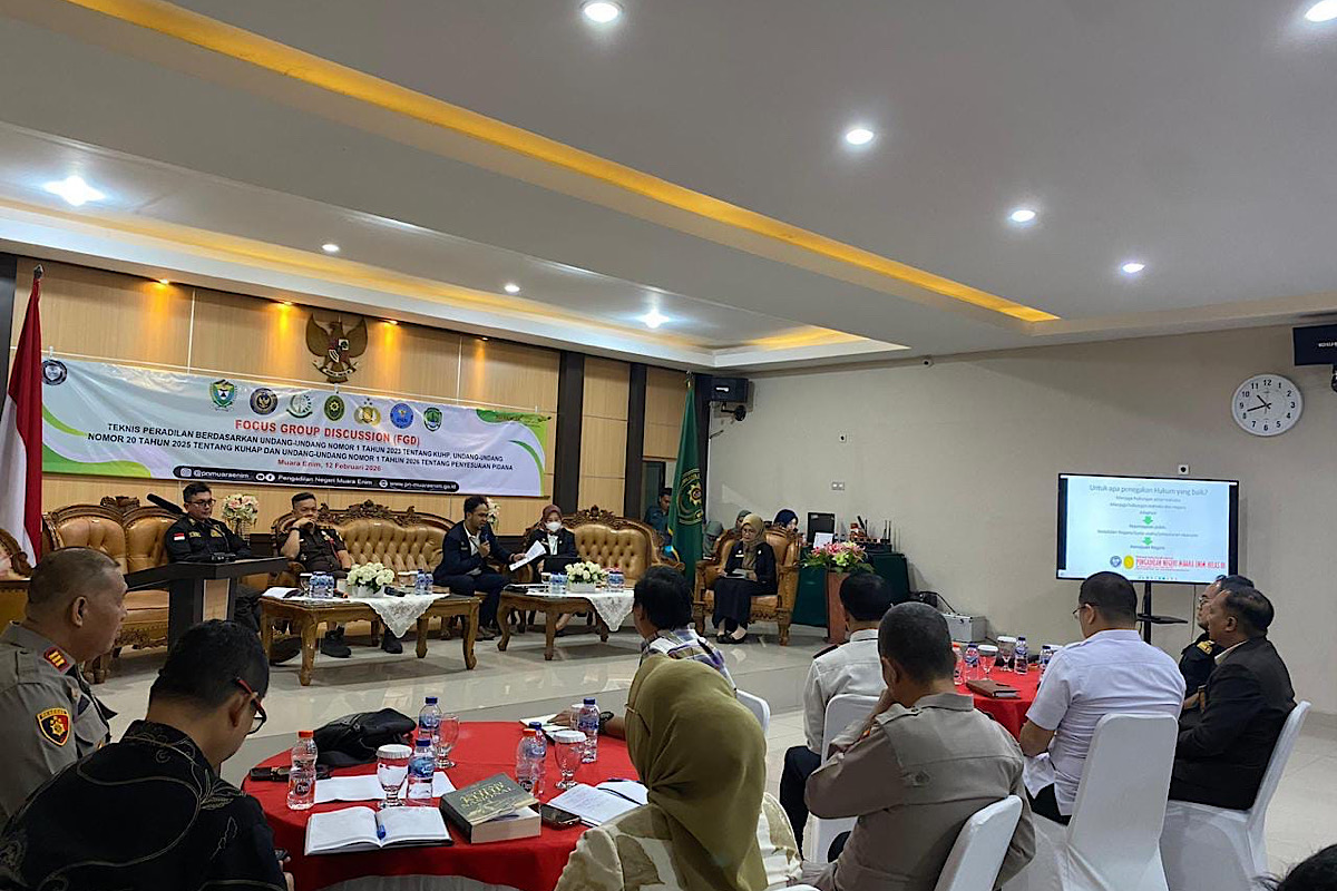 Focus Group Discussion Pengadilan Negeri Muara Enim, Samakan Persepsi APH Hadapi KUHP-KUHAP Baru