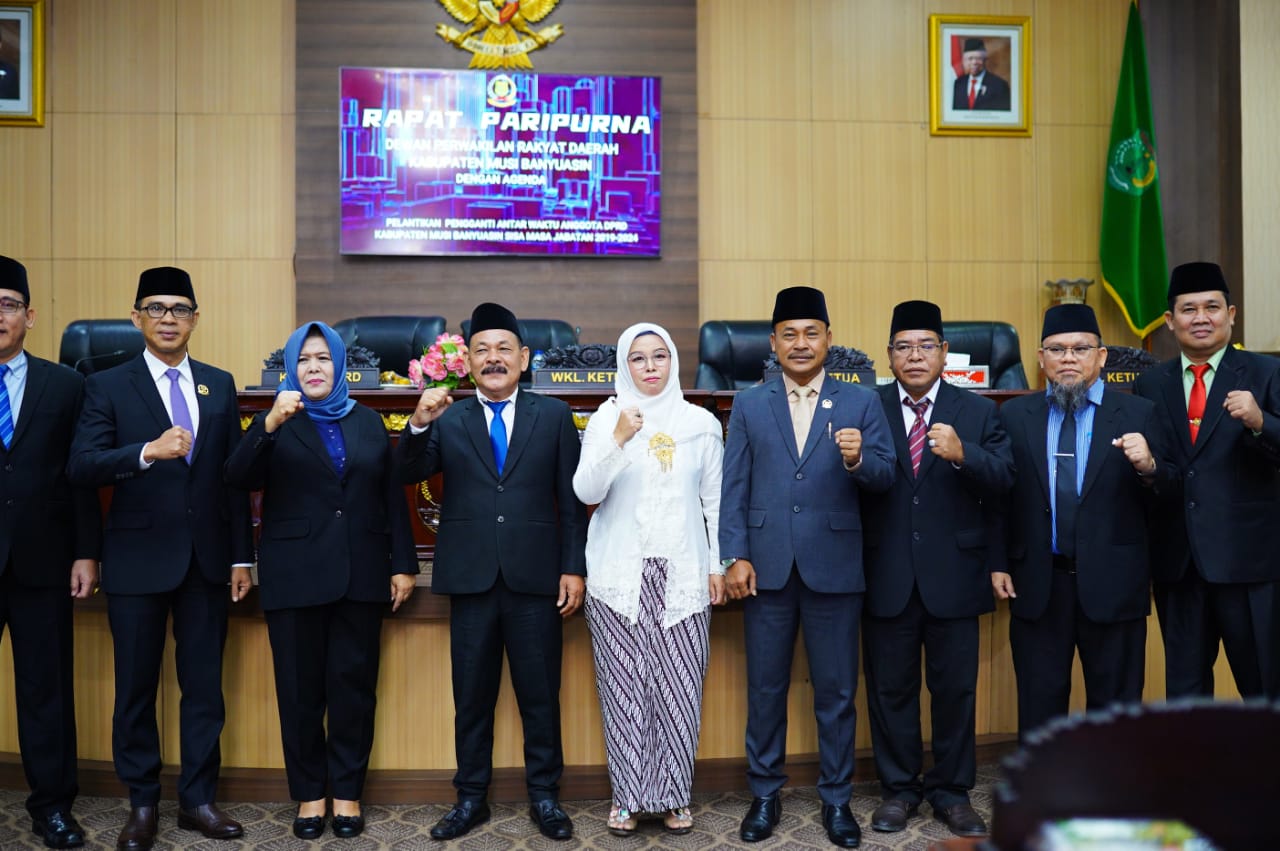 Kawarius Efendi Resmi Dilantik Sebagai Anggota DPRD Muba Sisa Masa Jabatan 2019-2024