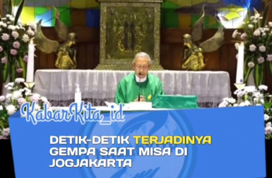 HEBOH! Video Detik-Detik Jemaat Gereja Ucap 'Allahuakbar' Saat Gempa 5,7 Magnitudo Mengguncang Yogyakarta
