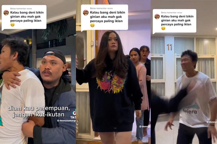 Ngakak! Niat Ngeprank Istri, Wajah Denny Sumargo Kena Tampol Sendal, Netizen: Ras Terkuat Dibumi Turun Tangan