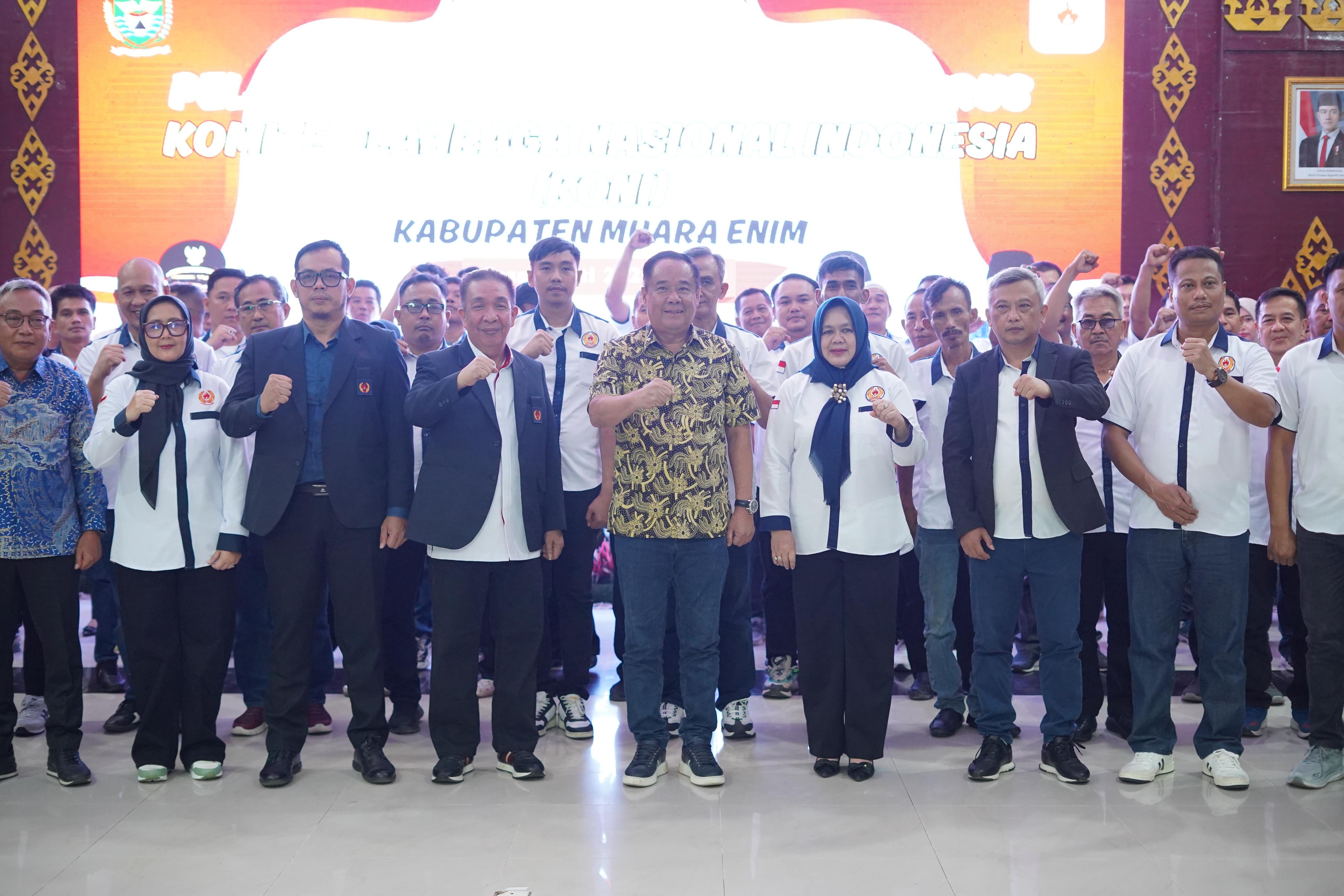 Pengurus Baru KONI Muara Enim Dikukuhkan, Wagub Sumsel Beri Pesan Khusus