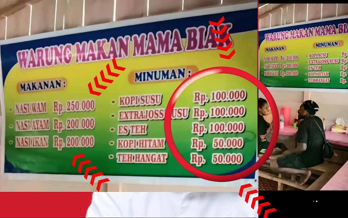 Viral Harga Menu Di Warung Makan Papua, 2 Porsi Nasi Bisa Setengah Juta Sekali Makan  