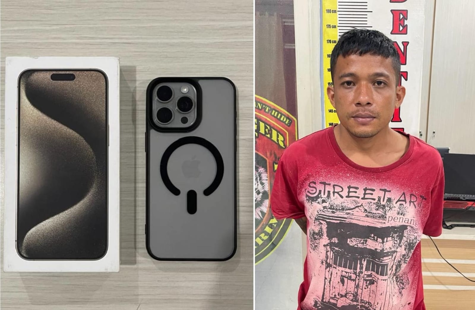 Pelaku Jambret iPhone 15 Pro Max di Kawasan Jogging Track Lahat Ditangkap Polisi