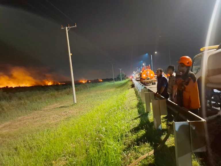 10 Hektare Lahan di Ogan Ilir Terbakar dalam Waktu Lebih Kurang 11 Jam