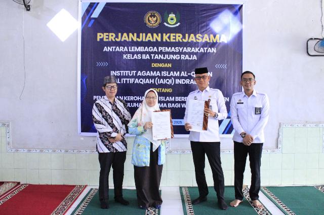 Lapas Tanjung Raja-IAIQI Indralaya Jalin Kerjasama untuk Pembinaan Kerohanian Islam Berbasis Pesantren