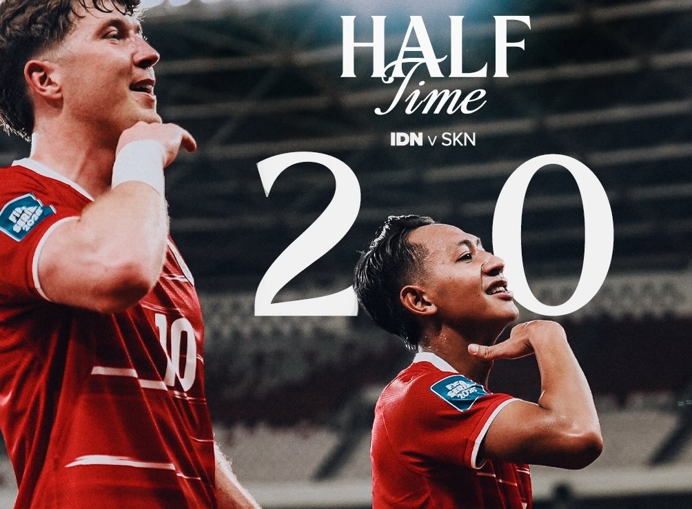 Timnas Indonesia Sikat Saint Kitts 2-0 di Babak Pertama