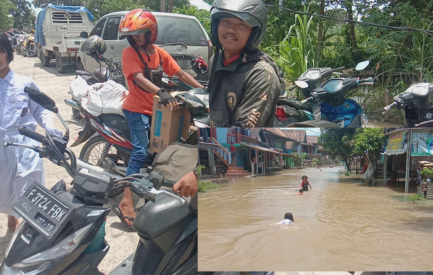  Puluhan Kendaraan Terjebak Banjir, Dua Jam Baru Bisa Melintas