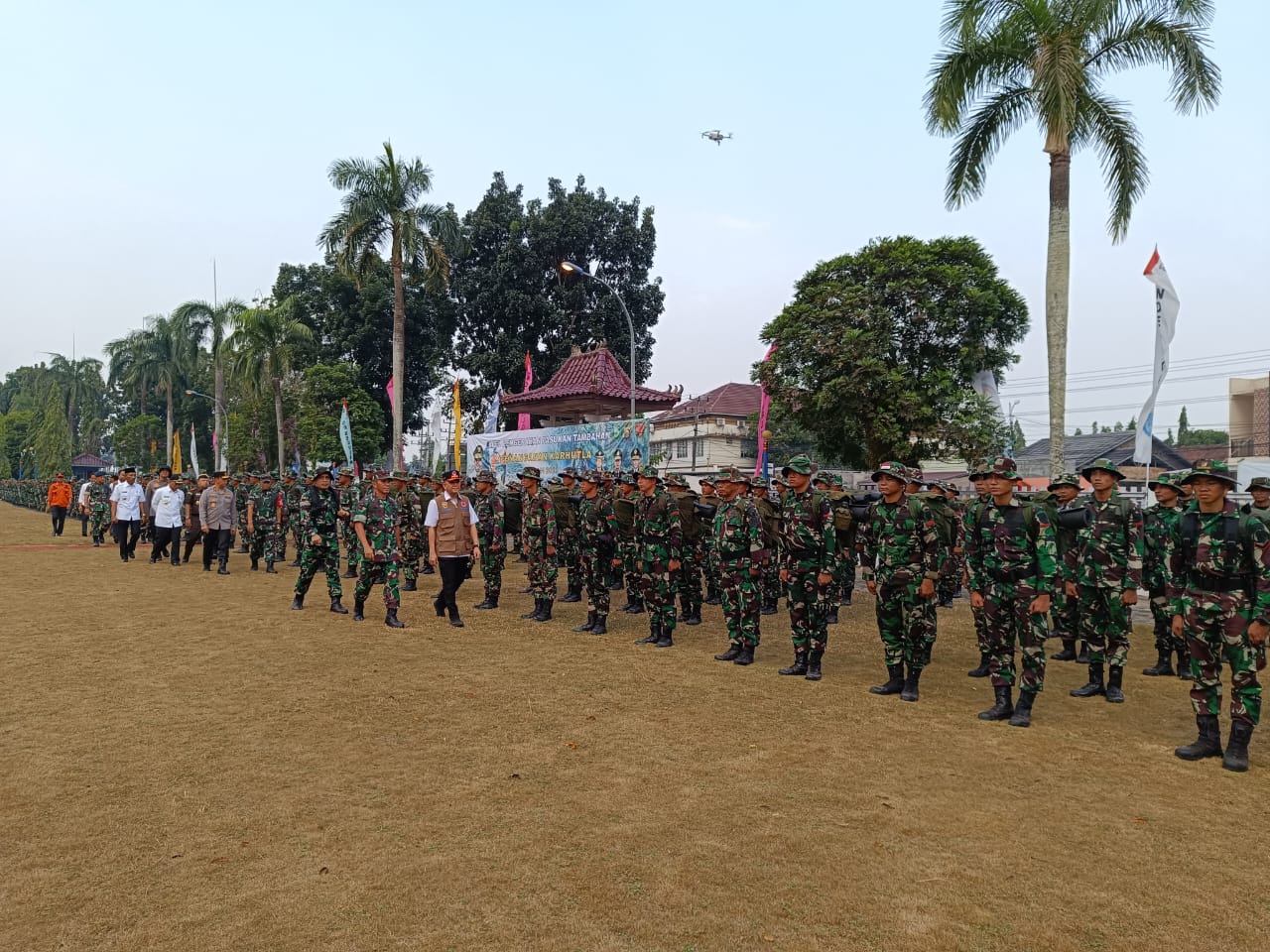 350 Personel Tambahan dari Kodam II Sriwijaya Disebar di Titik Karhutla Kabupaten OKI