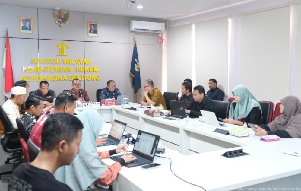 Kanwil Kemenkum Babel Harmonisasi Dua Ranperda Inisiatif DPRD Babel