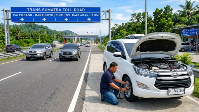 Sering Lewat Tol Trans Sumatera? Begini Cara Merawat Mobil agar Mesin Tetap Prima dan Ban Awet