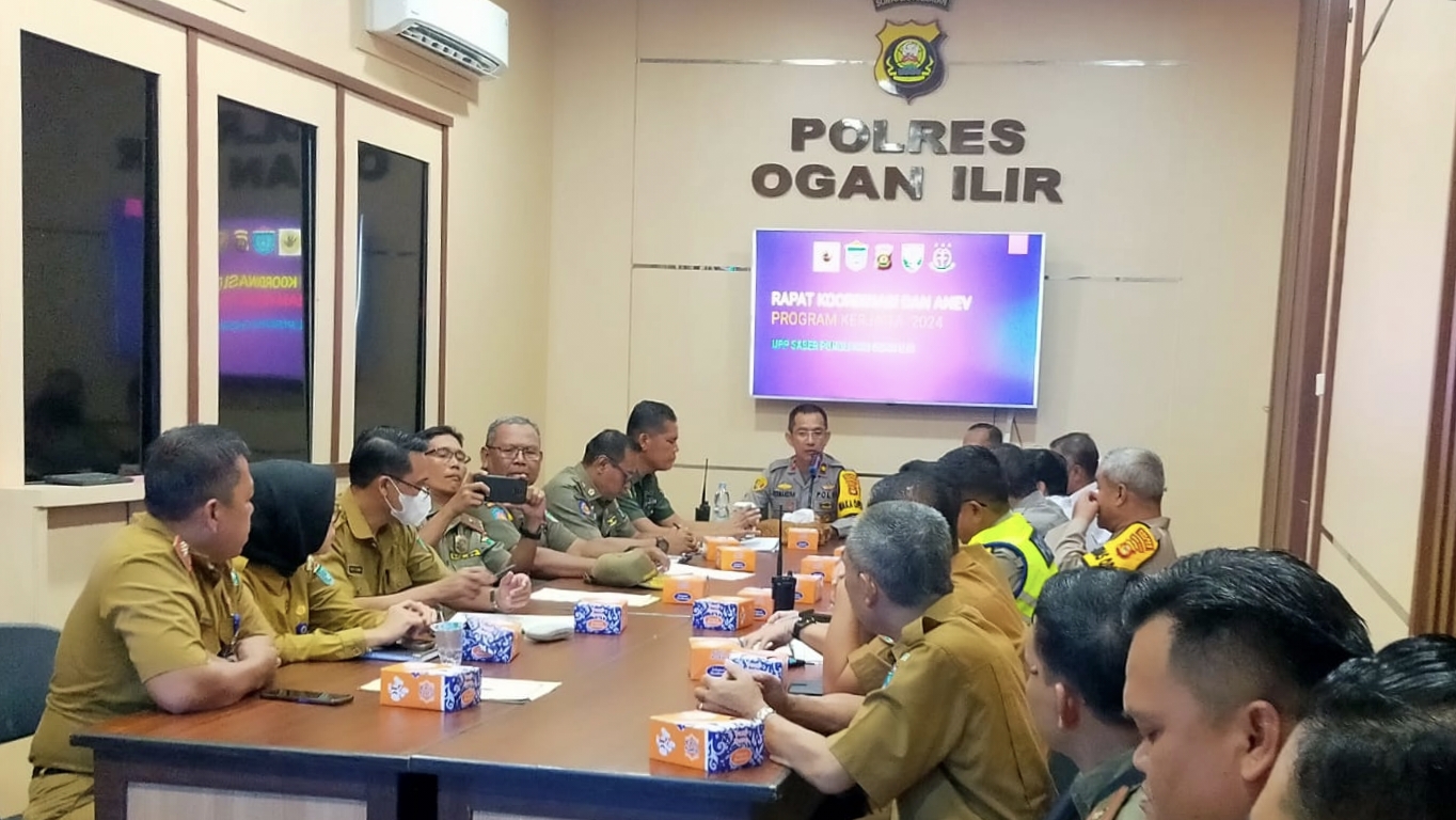 Wakapolres Ogan Ilir Pimpin Rakor dan Anev Program Kerja Saber Pungli