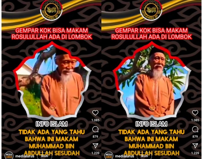 Sebut Makam Nabi Muhammad SAW Ada di Lombok, Akun Medsos Ini Malah Dilaporkan Penistaan Agama