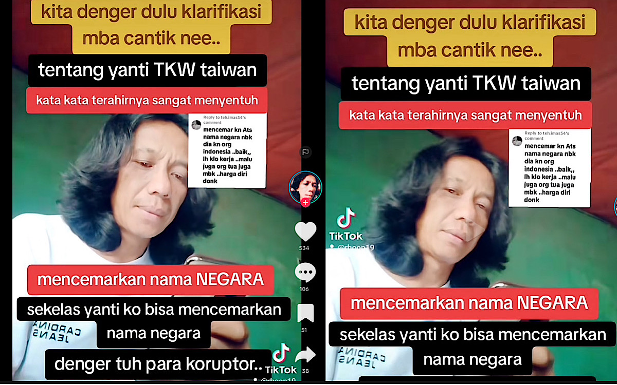 Yanti TKW Taiwan Pamer ‘Hutan Belantara’ Saat Live Senang Disawer Paus Mencemarkan Nama Negara?