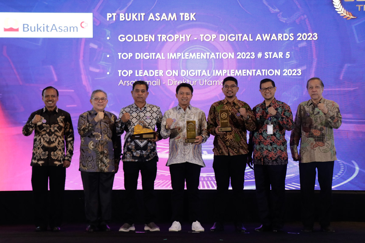 LUAR BIASA! Sabet 3 Penghargaan, PT Bukit Asam Cetak Prestasi di Top Digital Awards 2023