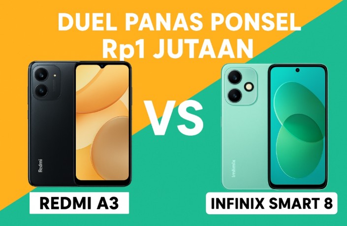 Duel Panas Ponsel Rp1 Jutaan: Redmi A3 vs Infinix Smart 8, Mana yang Lebih Worth It?