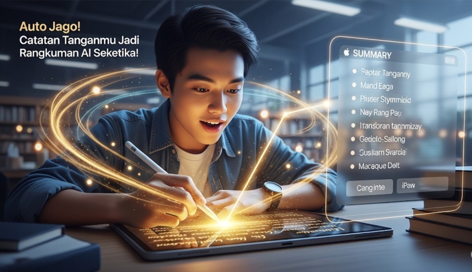 Auto Ringkas Catatan! Fitur Tersembunyi iPadOS 26 Ini Mampu Bikin Tulisan Tangan Jadi Rangkuman AI