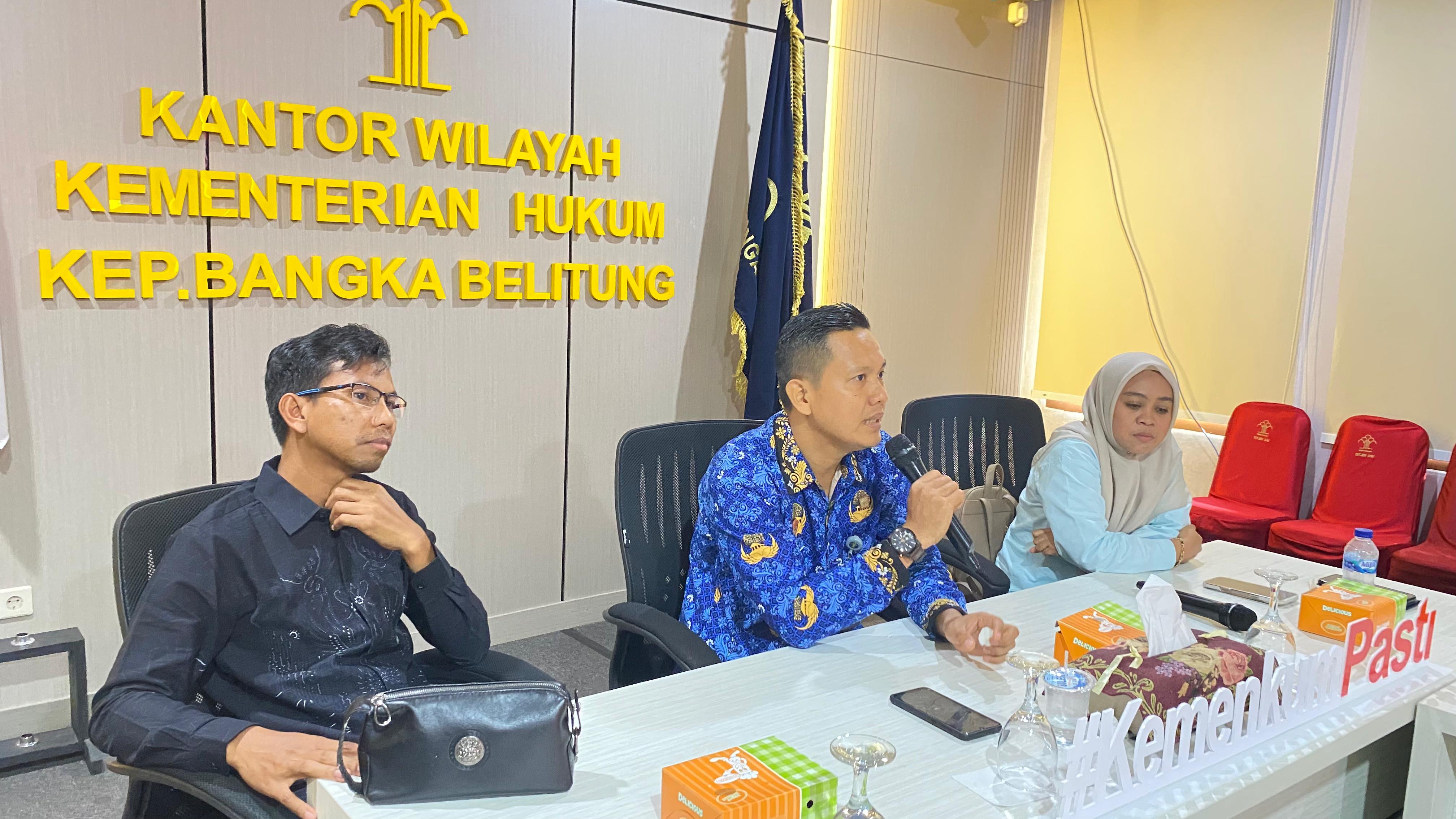 Kanwil Kemenkum Babel Harmonisasi Dua Ranperda Inisiatif DPRD Bangka Selatan
