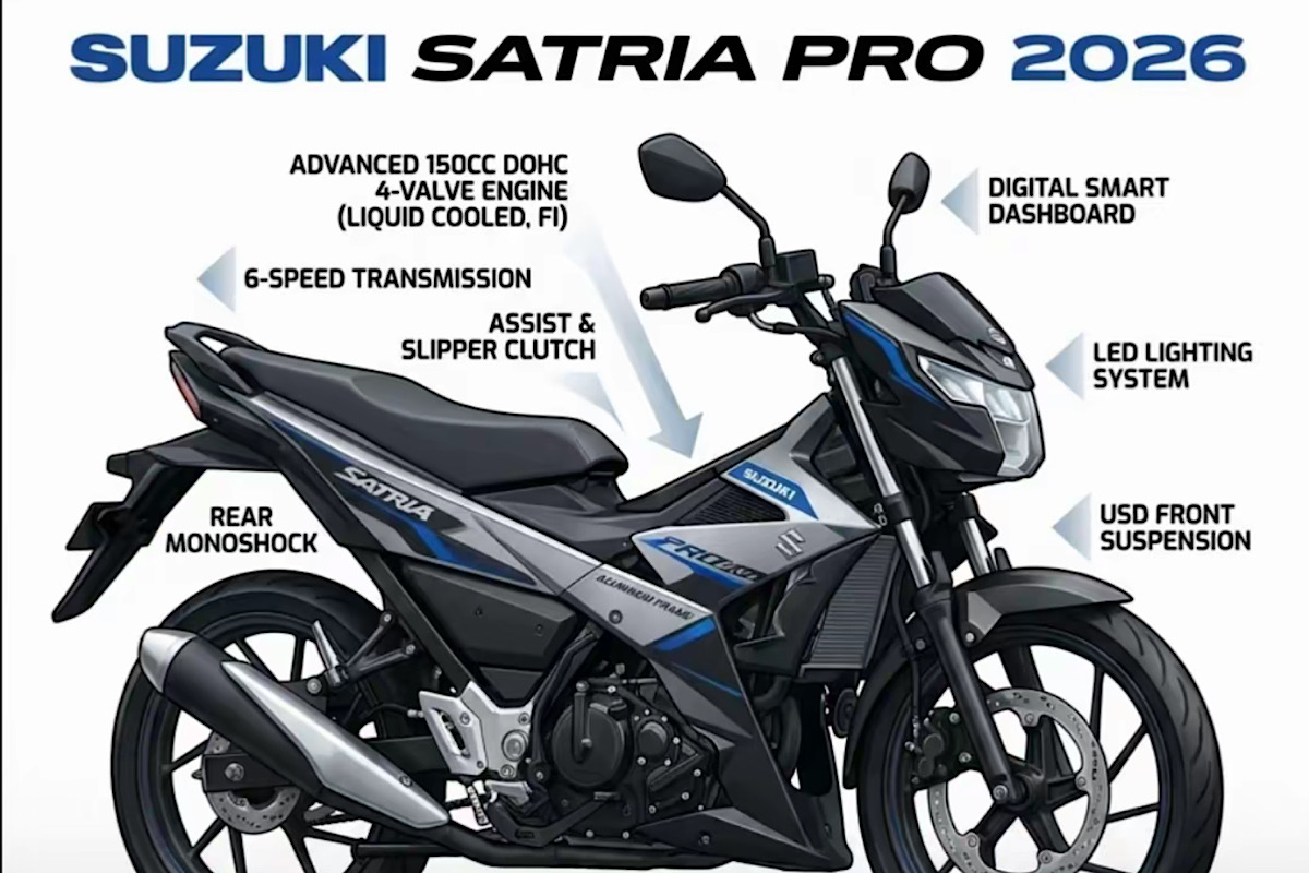 Suzuki Satria Pro 2026, Motor Bebek Paling Canggih dengan Harga Rp35 Juta