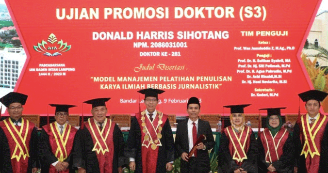 Donald Haris Sihotang Doktor Nonmuslim Pertama yang Dilahirkan UIN Raden Intan Lampung 