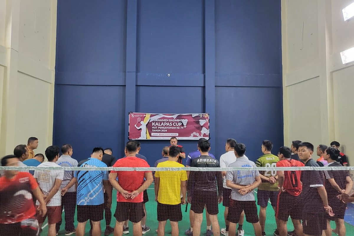 Meriahkan HUT Pengayoman ke-79, Lapas Narkotika Muara Beliti Gelar Turnamen Badminton Kalapas CUP