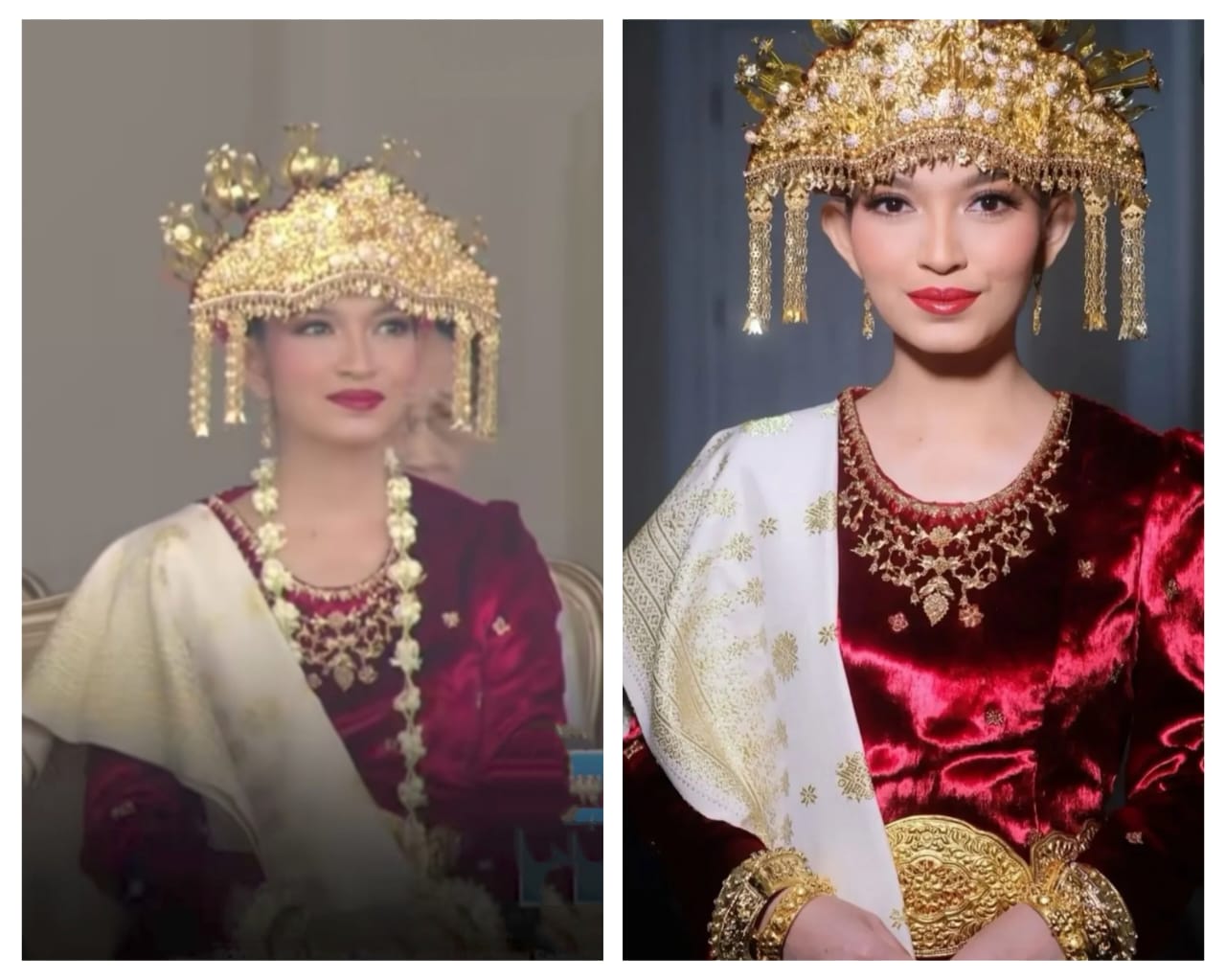 Cantiknya Selvi Ananda Kenakan Perhiasan Hasil Pengrajin Tanjung Batu Ogan Ilir pada Upacara di Istana