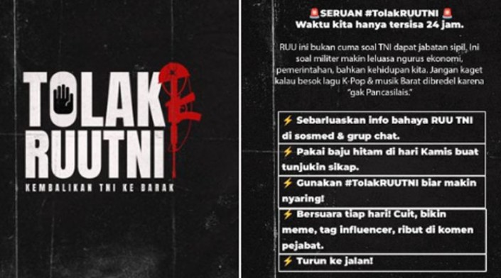 Tagar Protes Pengesahan RUU TNI Trending di Media Sosial, Warganet Suarakan Penolakan