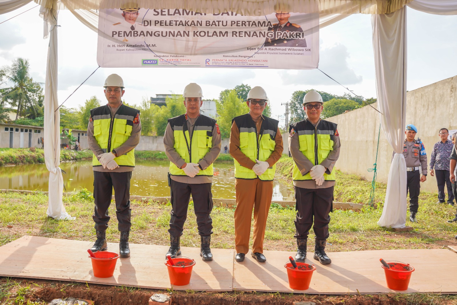 Polda Sumatera Selatan Terima Hibah Pembangunan Kolam Renang di Komplek Pakri Palembang