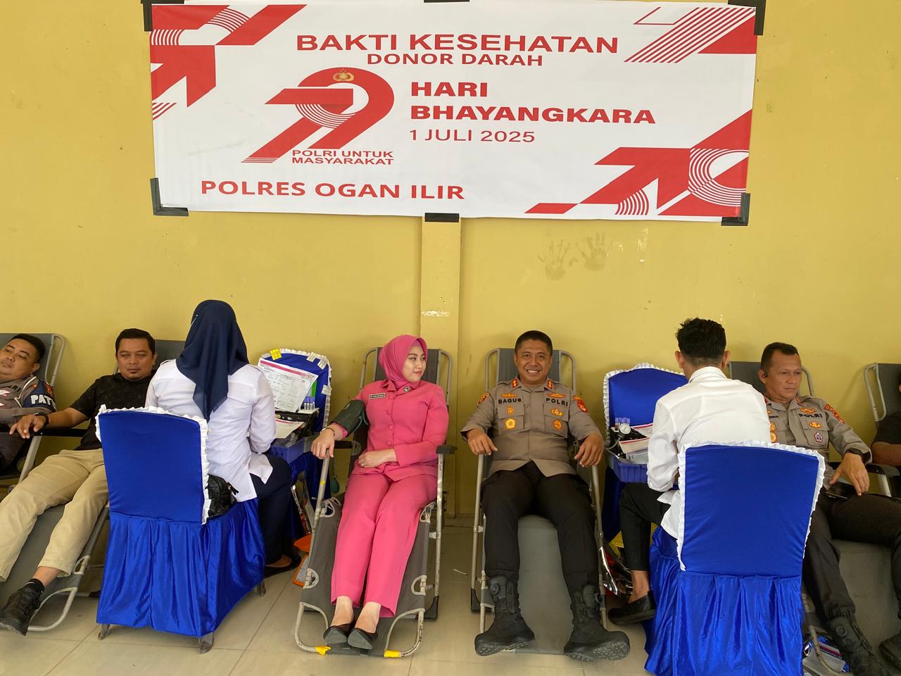 Gelar Donor Darah Hingga Khitanan Massal, Cara Polres Ogan Ilir Meriahkan HUT Bhayangkara ke-79