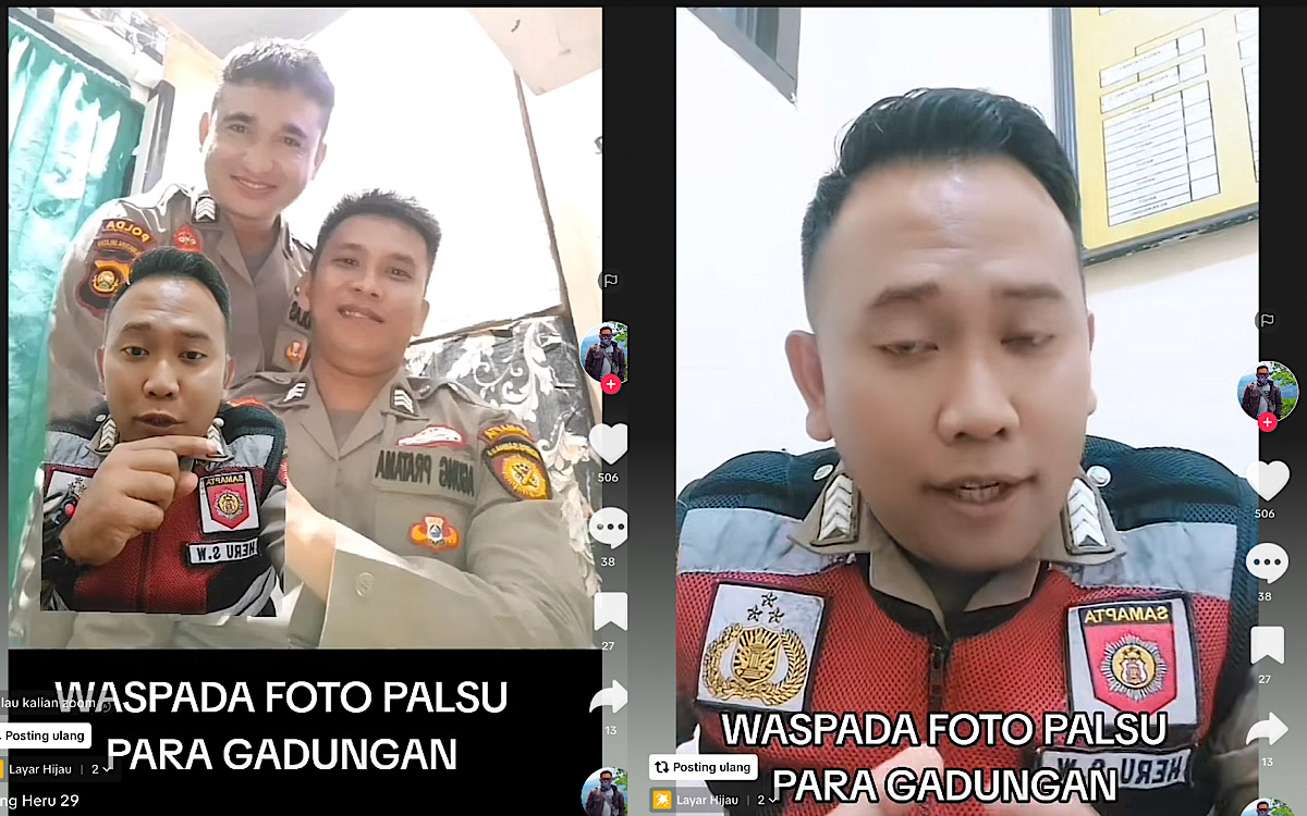 Ada Cewek Tanya Bang Heru, 2 Polisi Ini Asli Atau Palsu? Terungkap Lambang di Baju Polda Sumsel dan Lampung